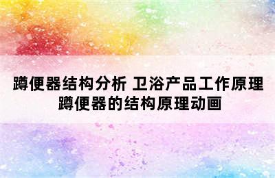 蹲便器结构分析 卫浴产品工作原理 蹲便器的结构原理动画